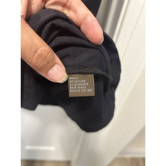 J.McLaughlin Textured Knit Jacquard Crew Neck Cap Sleeve Swing Dress Large Black - Picture 4 of 7